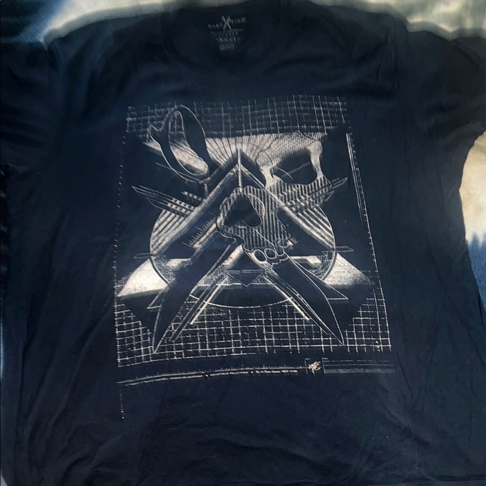 Marc Ecko Cut & Sew XXXL Black Short Sleeve Tee with Geometric Print